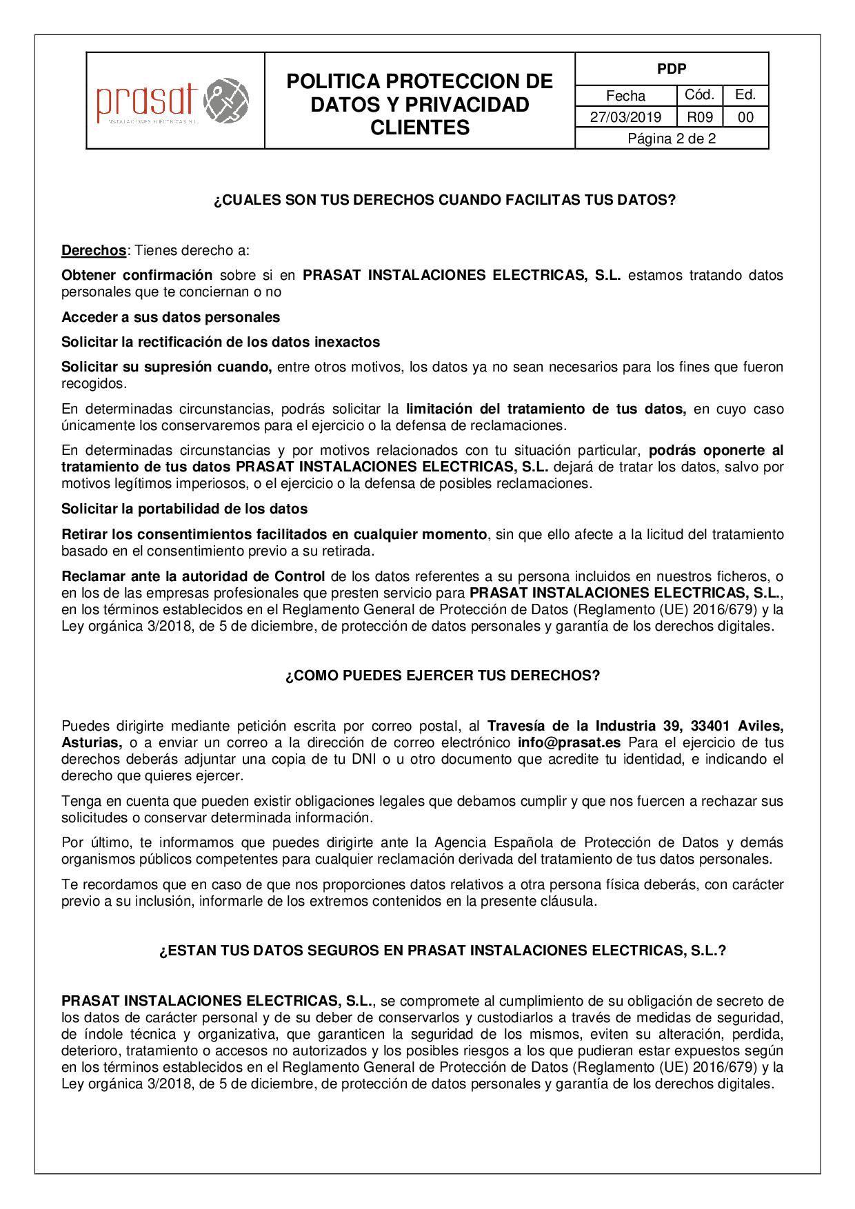 R09. Politica De Proteccion De Datos CLIENTES2